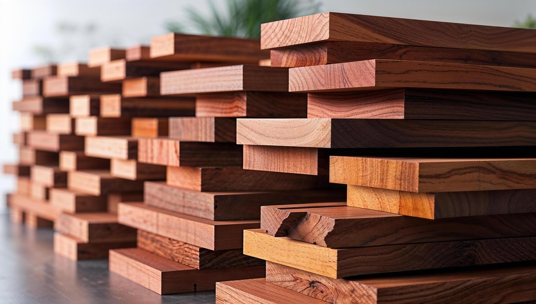 Teak wood logs and stock